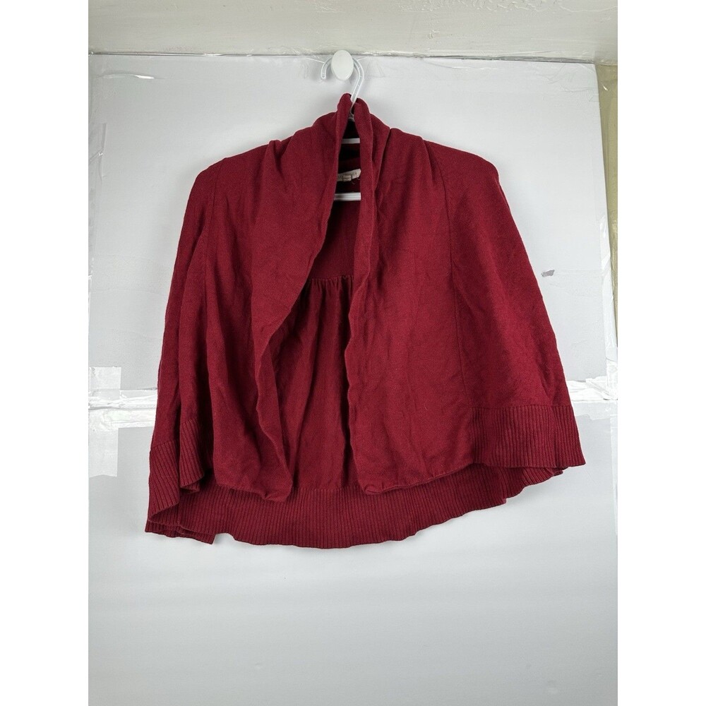 Eileen Fisher Women’s Red 100% Organic Cotton Hooded Pullover Sweater Sz Small